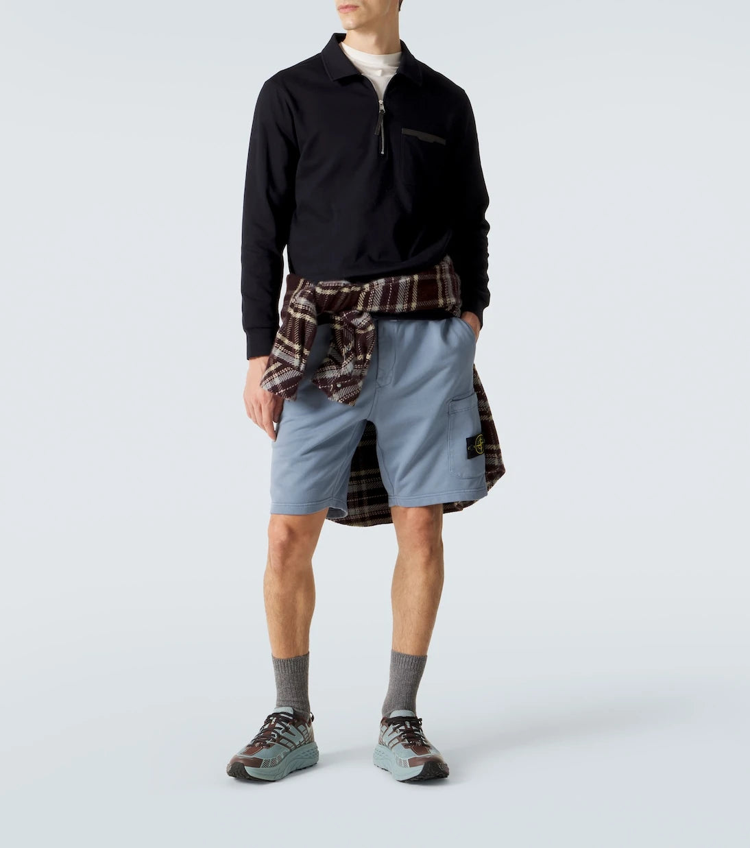 Stone Island - Compass cotton shorts