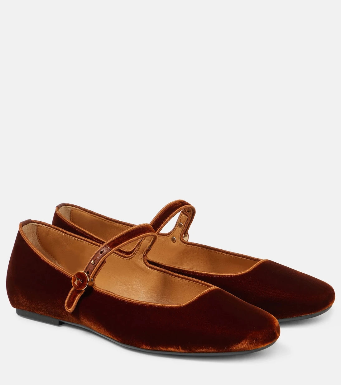 Tod's - Velvet Mary Jane flats