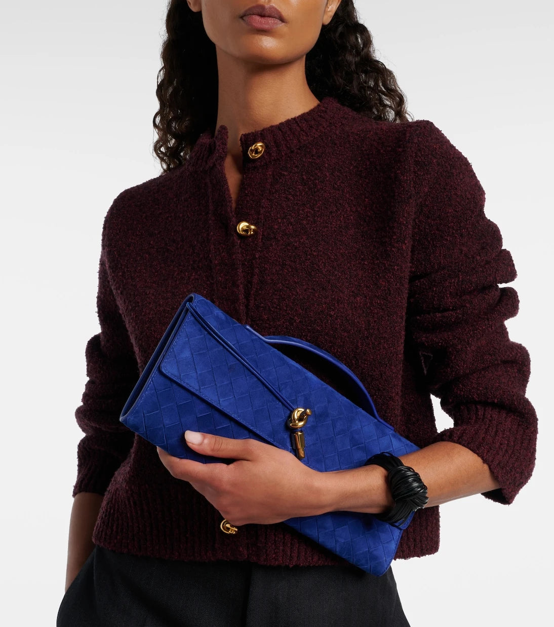 Bottega Veneta - Intrecciato suede clutch