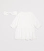Chloé Kids Cotton Embroidered Dress and Headband Set (1-18 Months)