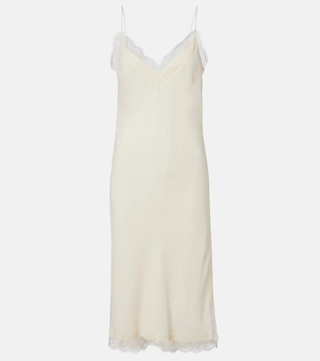 Róhe - Lace-trimmed slip dress