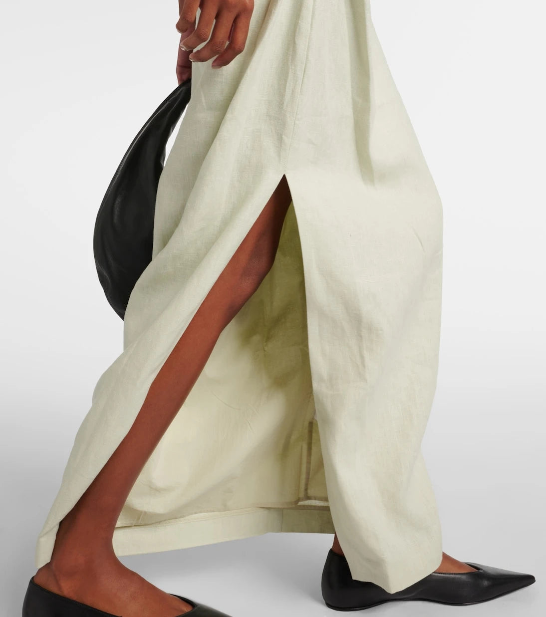 SIR - Iris asymmetric linen maxi skirt