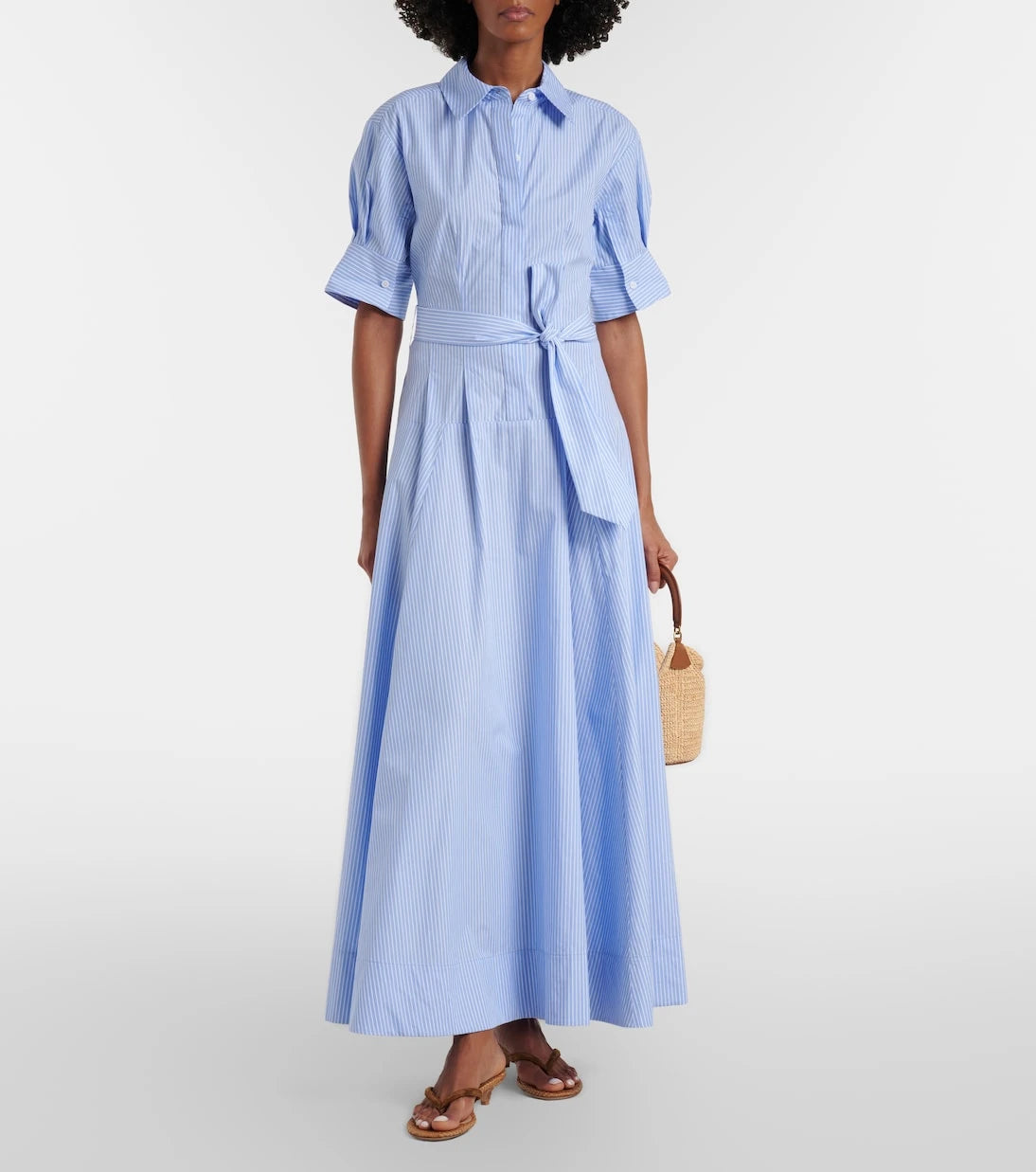 Simkhai - Truman striped cotton maxi dress