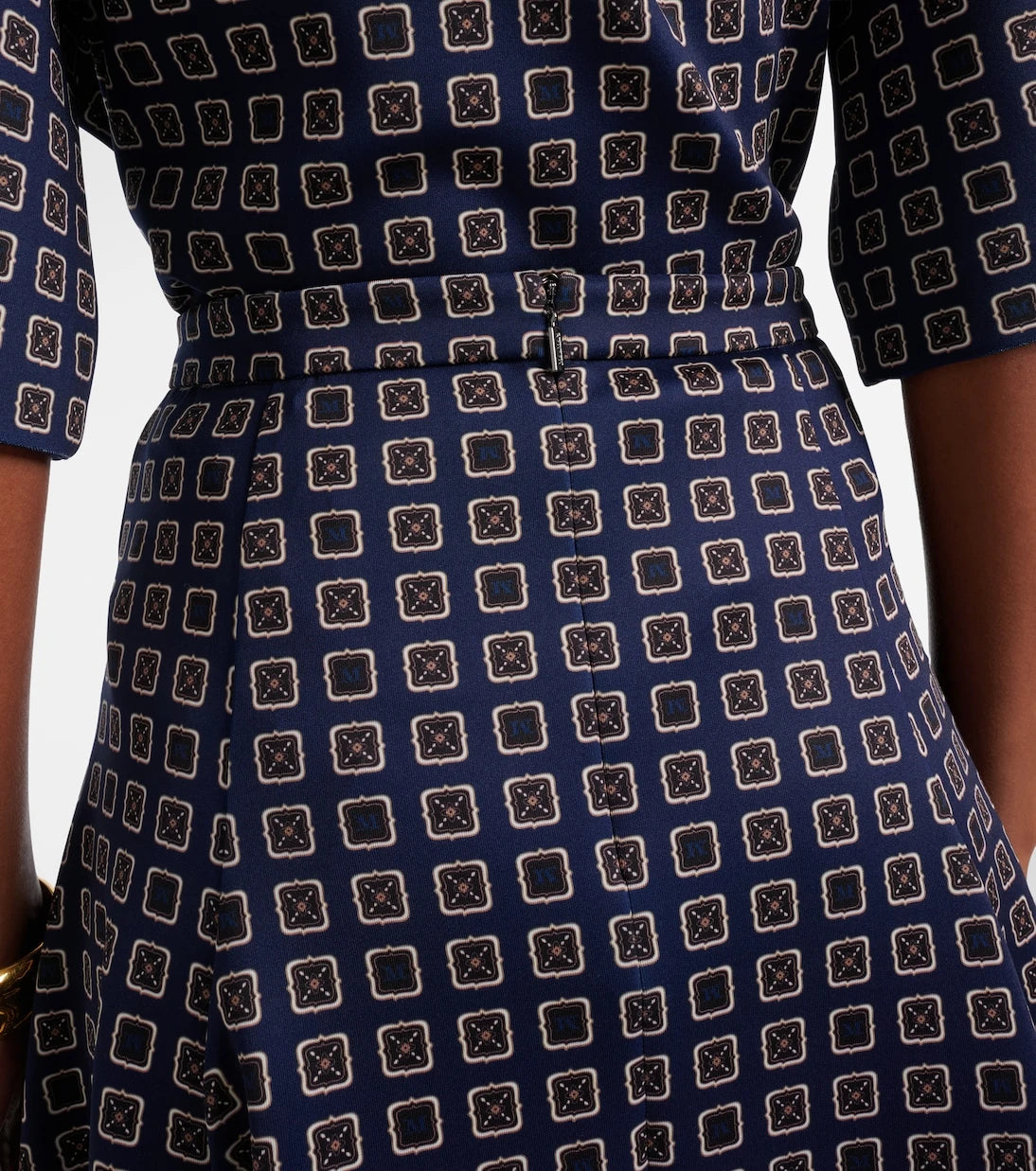 Max Mara - Benda printed jersey midi skirt