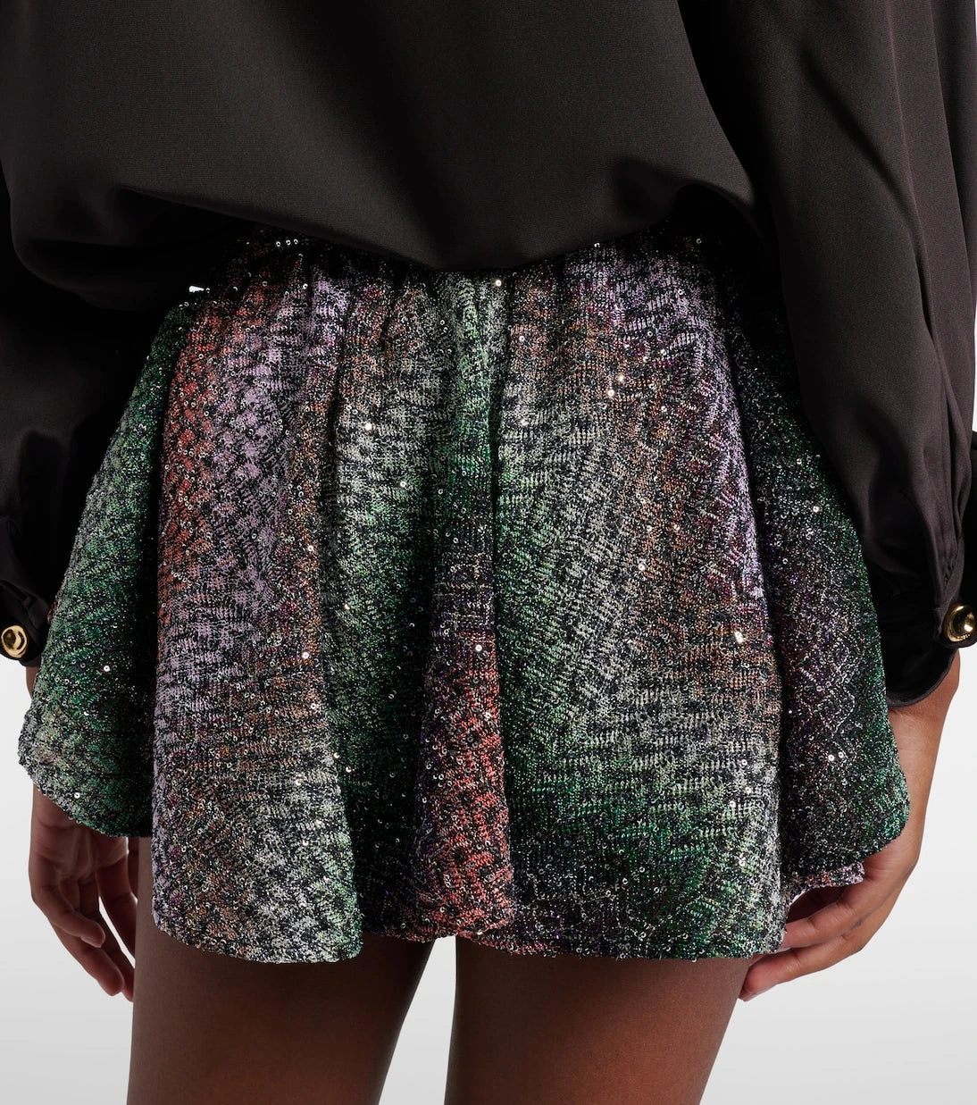 Missoni - تنورة قصيرة مزينة بالترتر واللامي