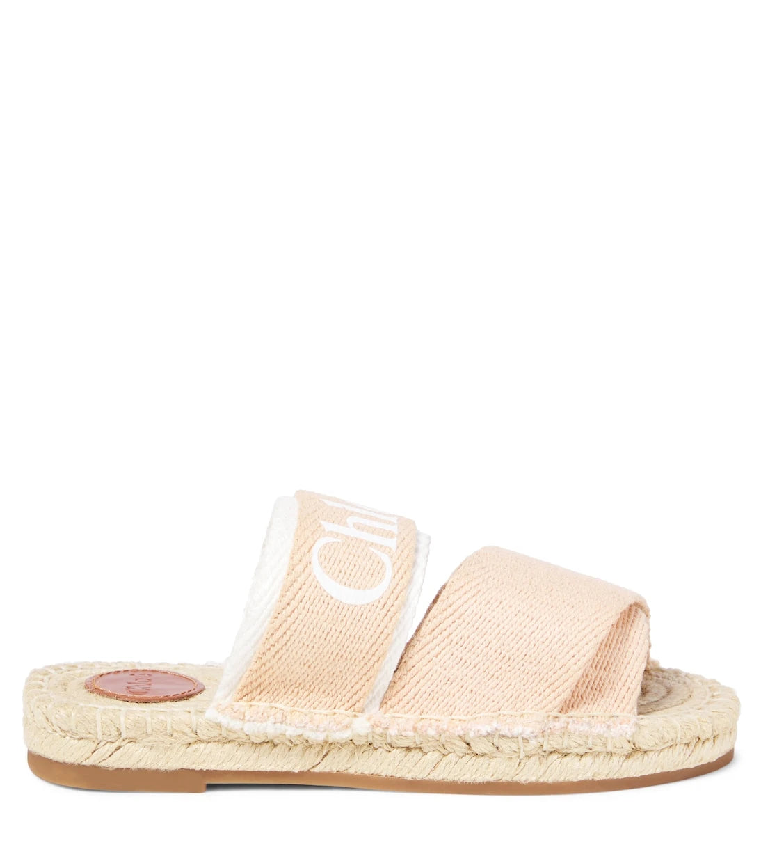 Chloé Kids - Logo canvas espadrille slides