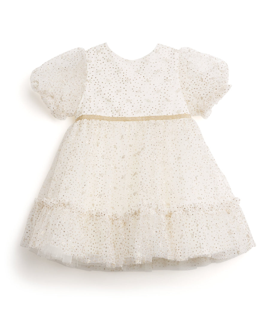 Tartine et Chocolat Grey Tulle Embellished Dress (3 Months-4 Years)
