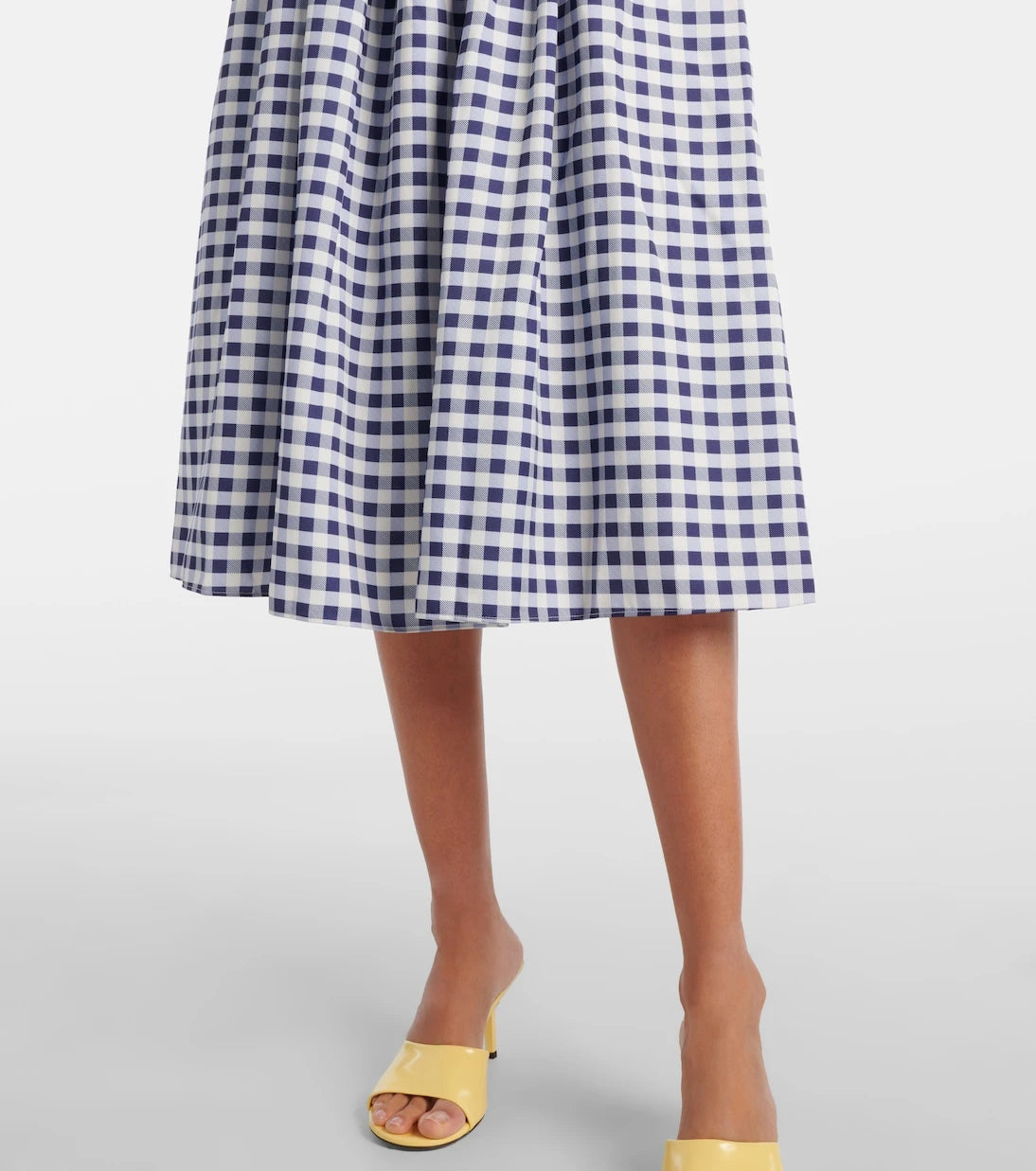 Self-Portrait - Gingham midi dress