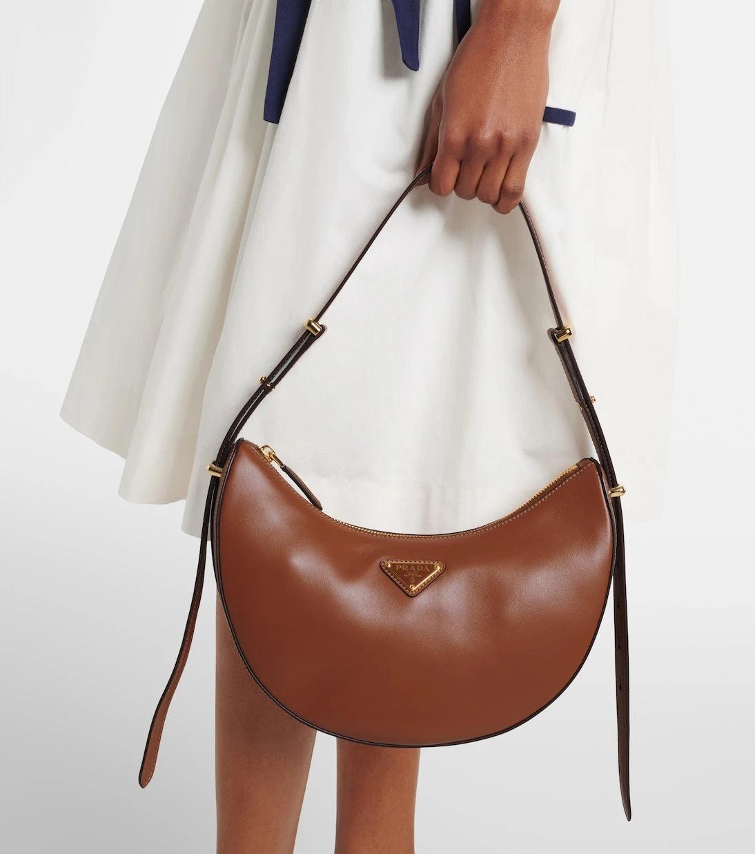 Prada - Prada Arqué Small leather shoulder bag