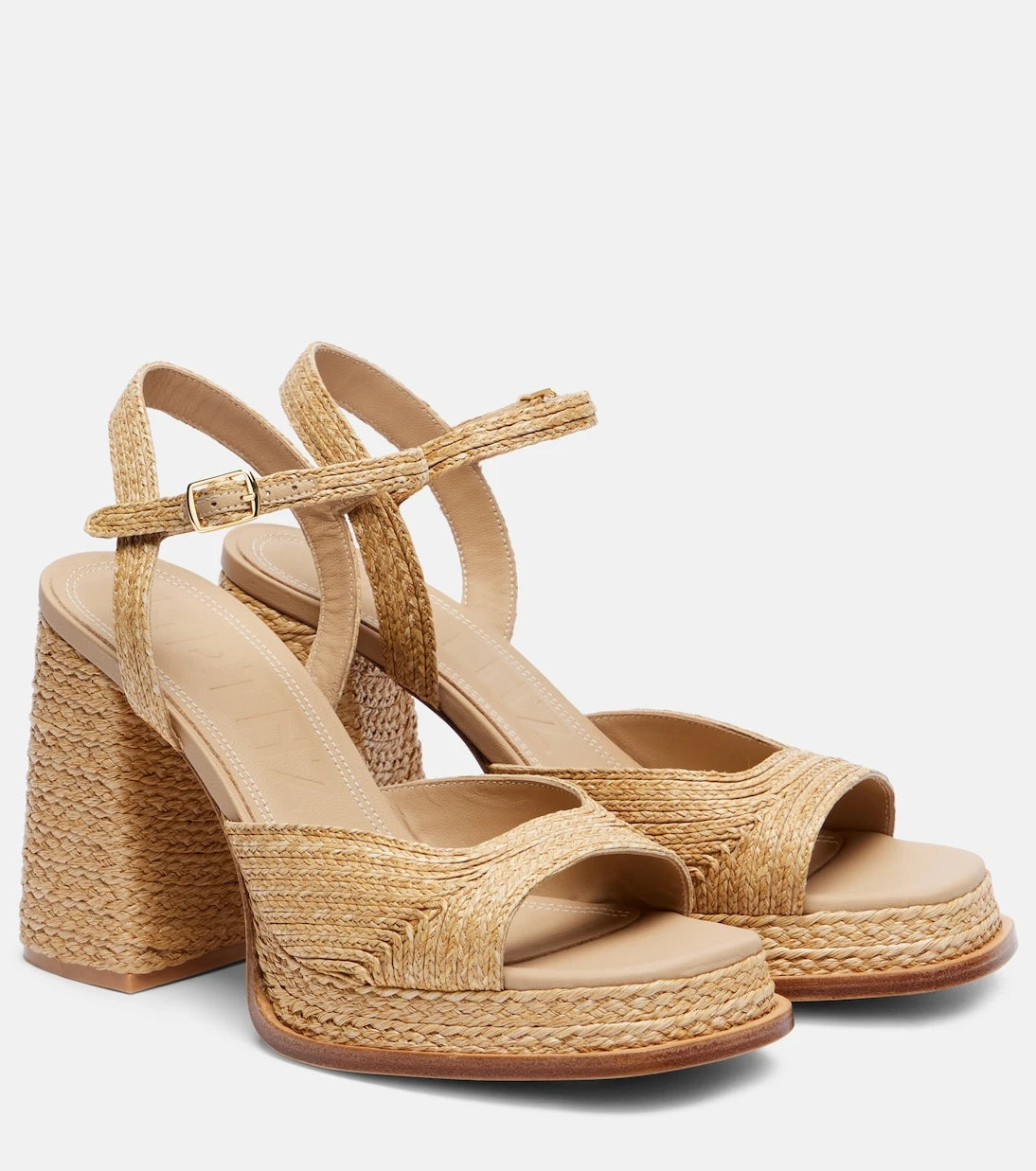 Souliers Martinez - Gracia 95 raffia platform sandals