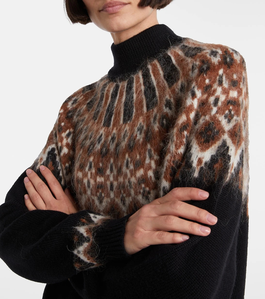 Staud - Liza Fair Isle wool-blend sweater dress