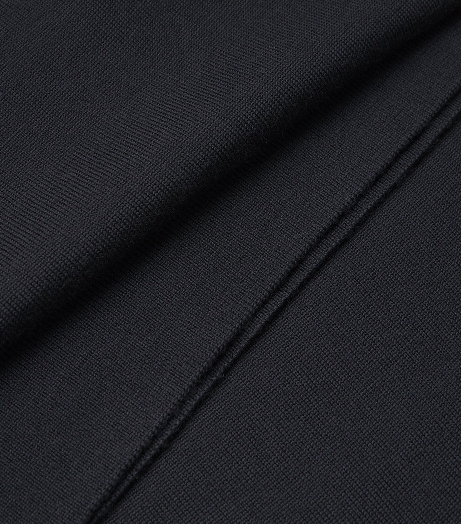 Sandro Paris Blue Wool High-Neck Sweater