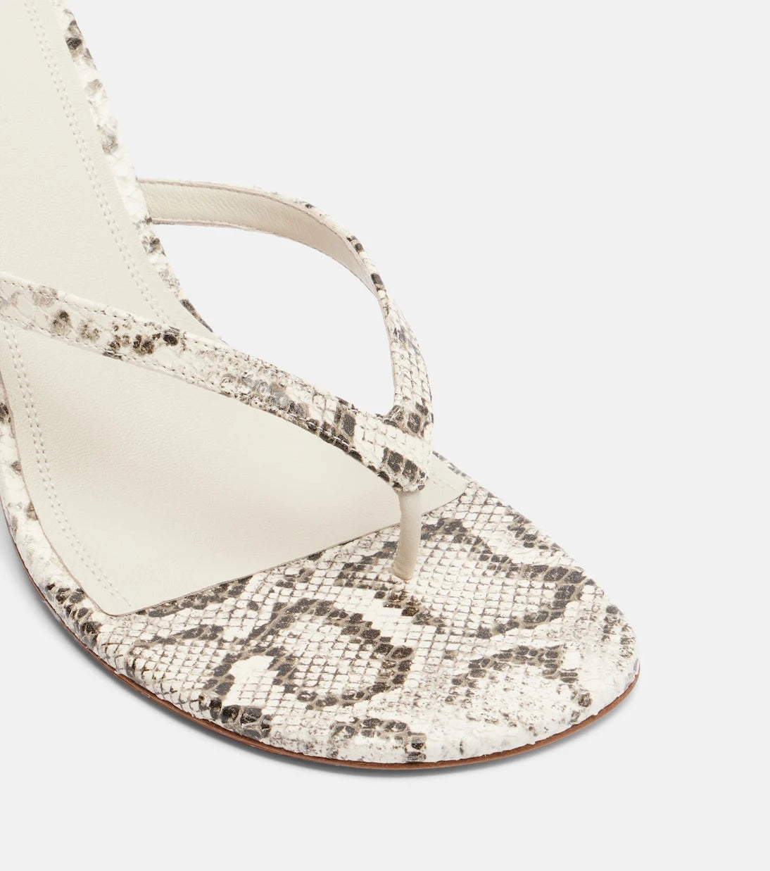 Amina Muaddi - Juliette snake-print leather thong sandals