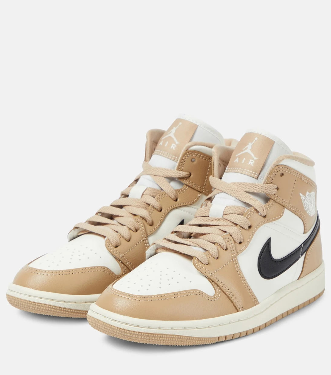 Nike - Jordan 1 Mid deri spor ayakkabı