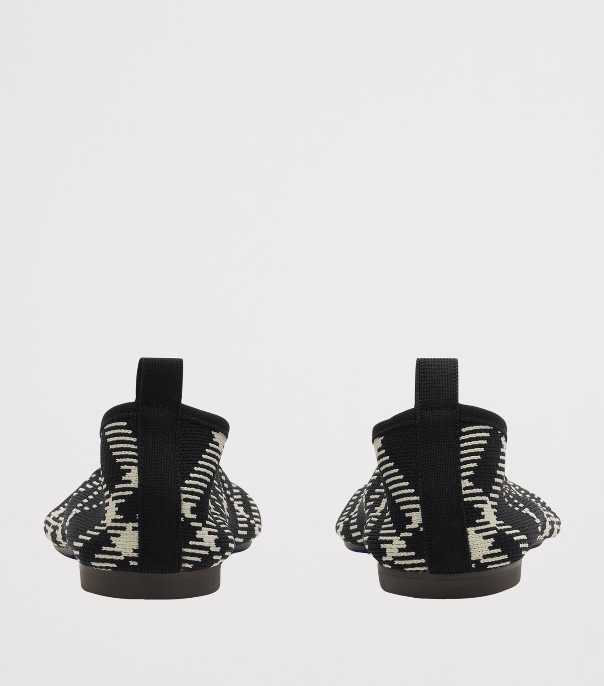 Burberry Black Knit Check Baby Ballet Flats