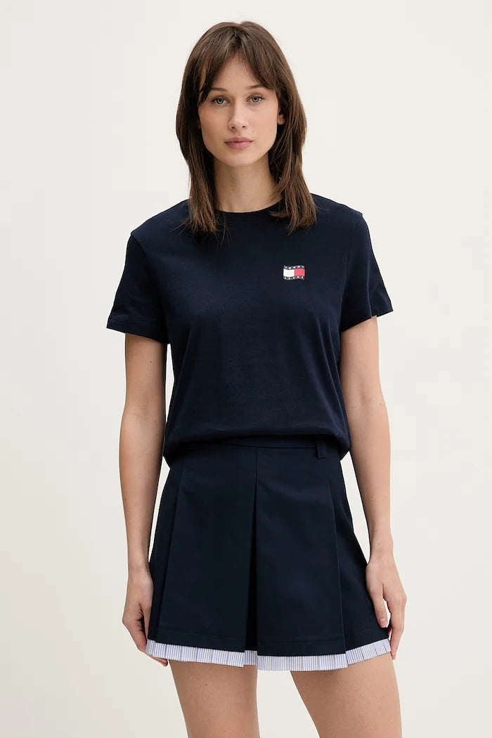 Tommy Jeans kadın pamuklu tişört