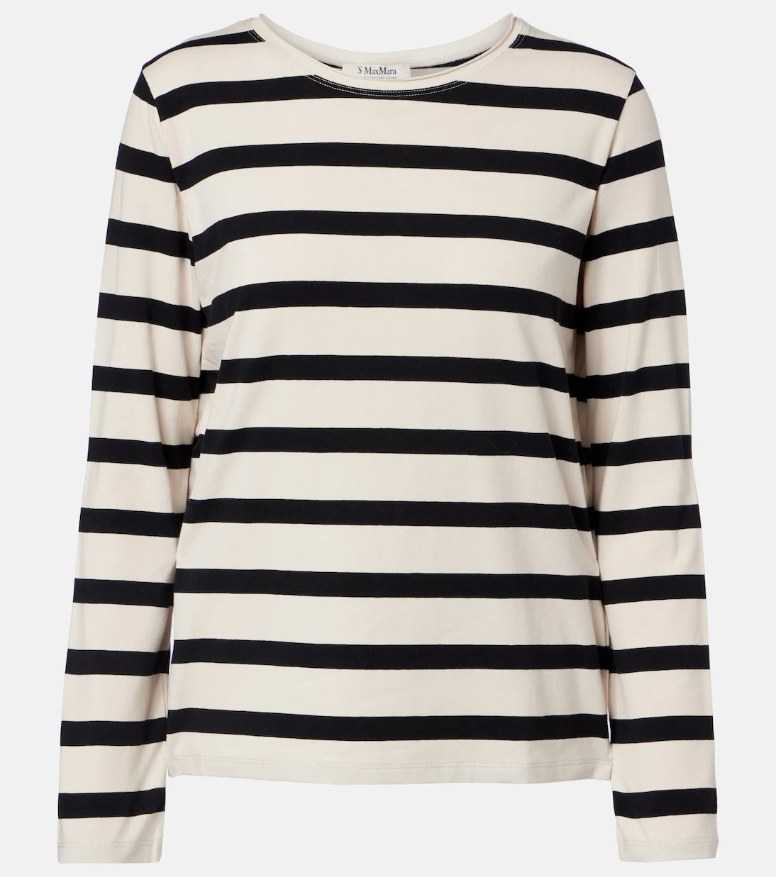 'S Max Mara - Divina striped cotton-blend jersey T-shirt