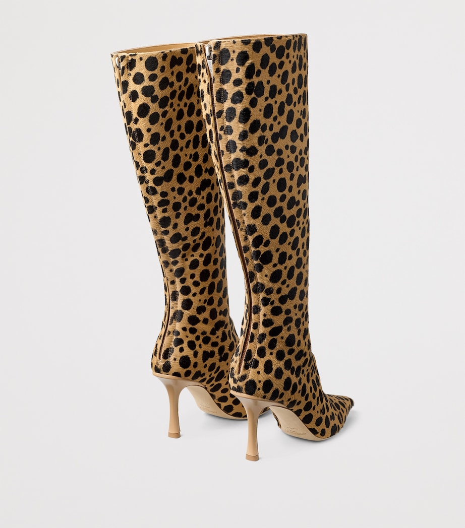 Neutral x Conner Ives Gloria 85 Pony Hair Cheetah Knee-High Boots