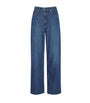 Rag & Bone Blue Featherweight Logan Mid-Rise Wide-Leg Jeans