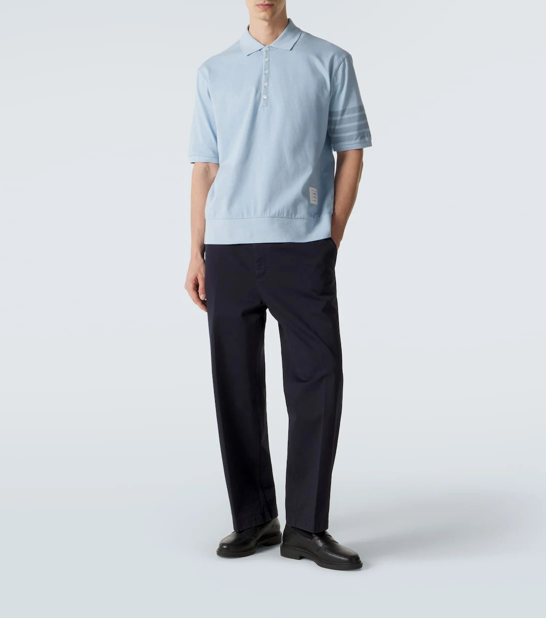 Thom Browne - 4-Bar cotton jersey polo shirt
