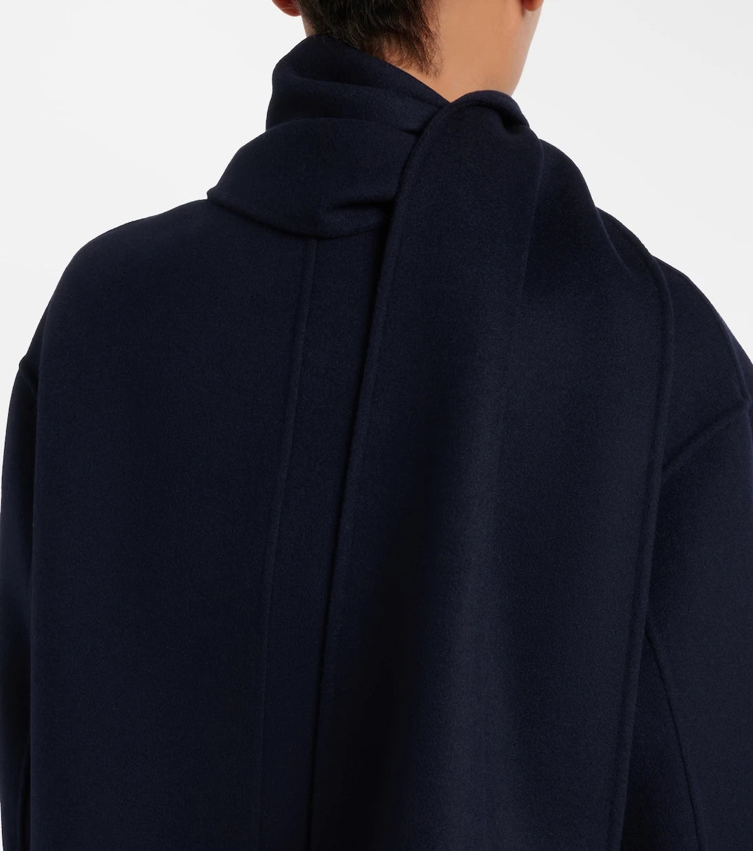'S Max Mara - Scarf-detail virgin wool coat