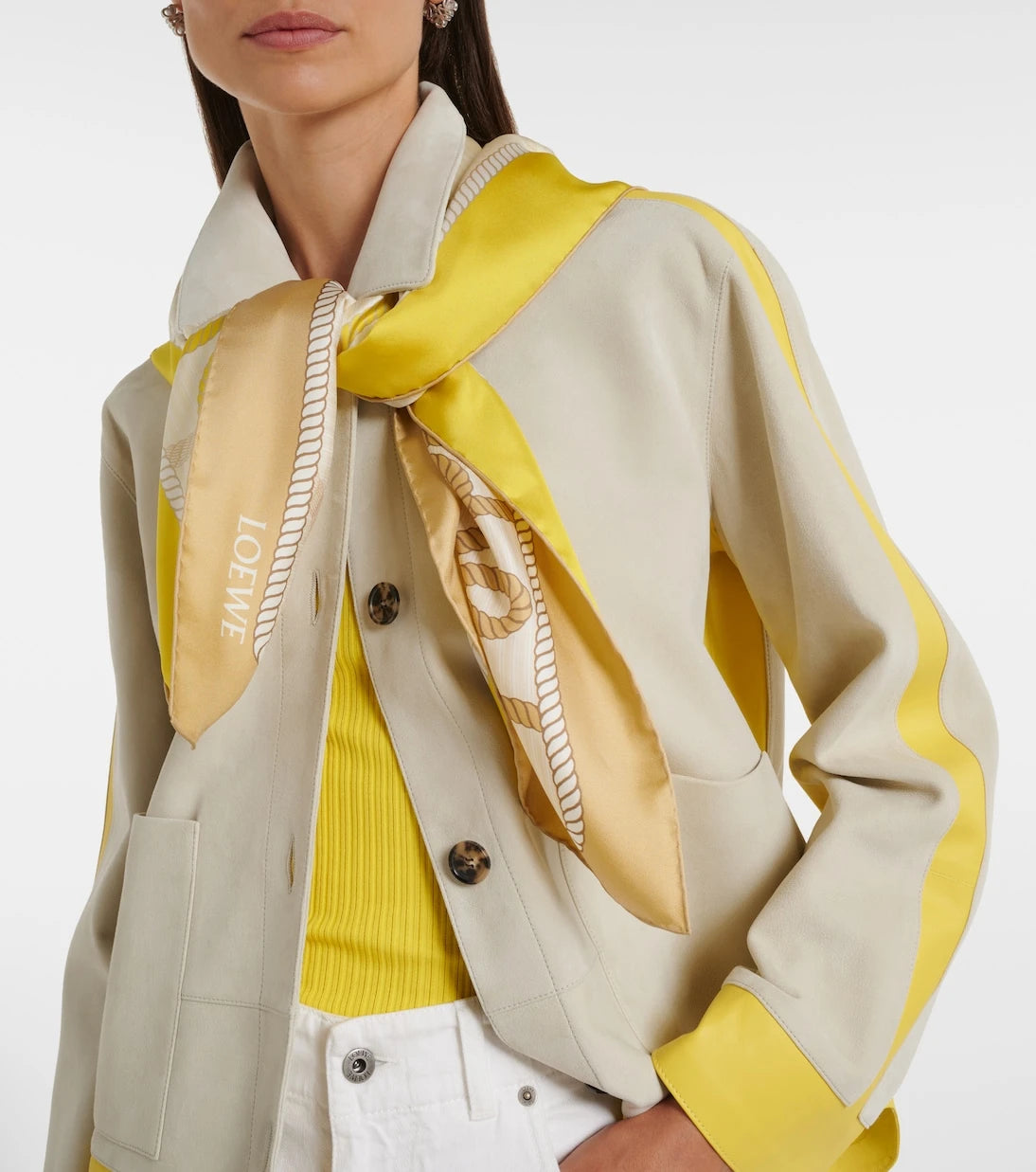 Loewe - Anagram silk twill scarf