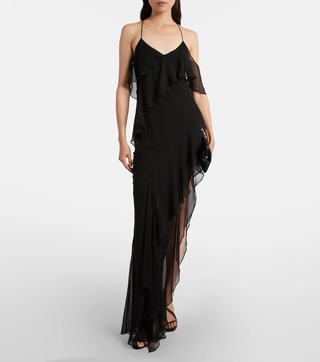 The Sei - Ruffled silk chiffon maxi dress