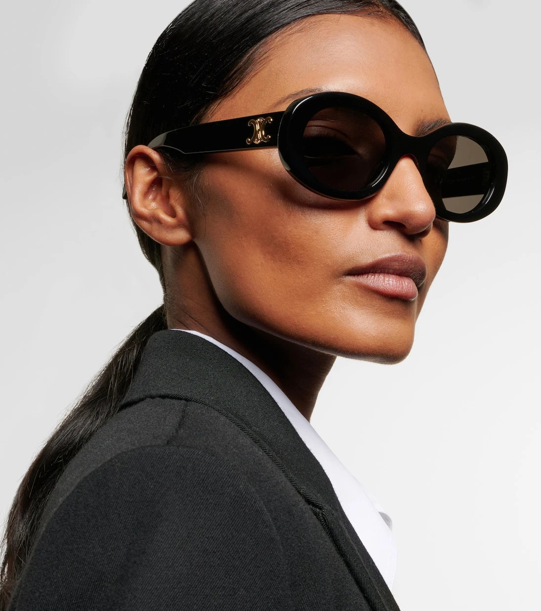Celine Eyewear - Triomphe 01 oval sunglasses