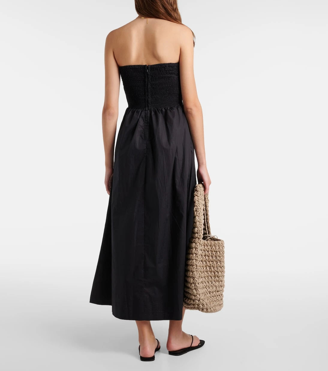Faithfull - Dominquez strapless cotton midi dress