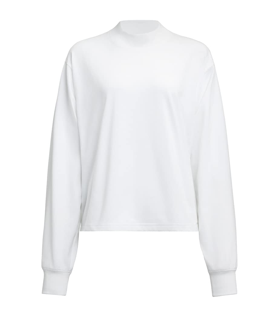 Alaïa White Cotton Jersey Logo Sweatshirt