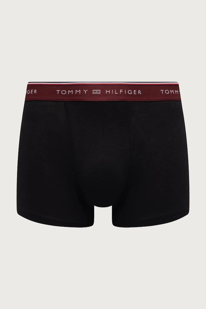 Tommy Hilfiger pamuk ve elastanlı dar kesim erkek boxer 3'lü