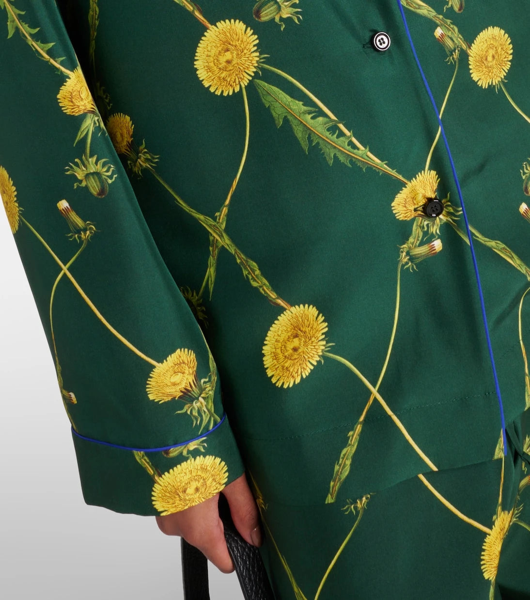 Burberry - Floral silk poplin pajama shirt