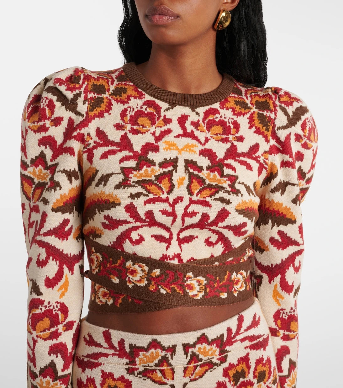 Farm Rio - Floral cropped top