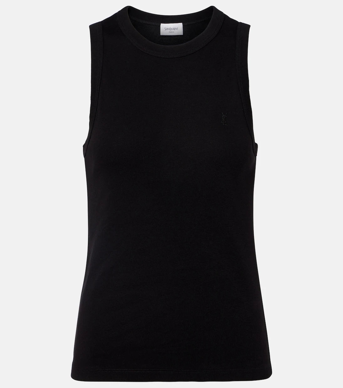 Saint Laurent - Cassandre ribbed-knit cotton tank top