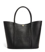Harrods Black Large Leather Rope Tote Bag