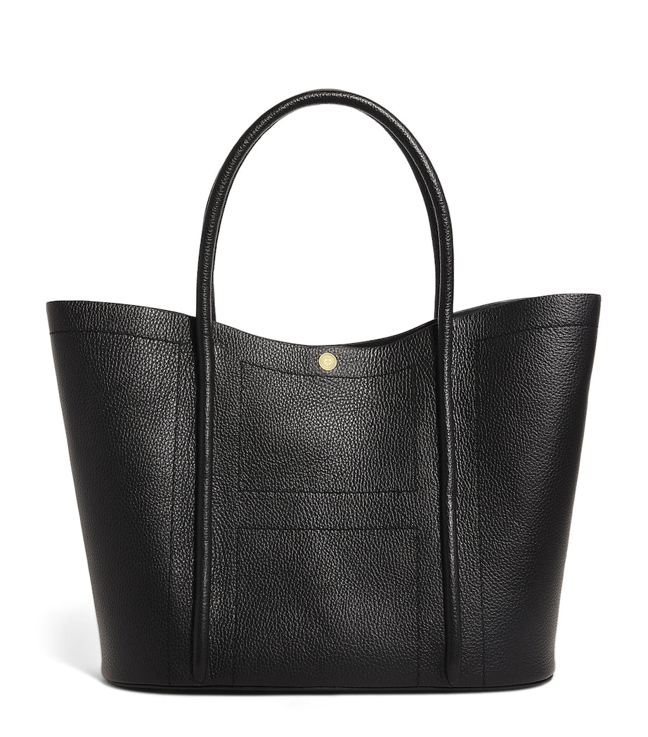 Harrods Black Large Leather Rope Tote Bag