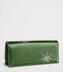 Malone Souliers Green Satin Embellished Vivien Clutch Bag