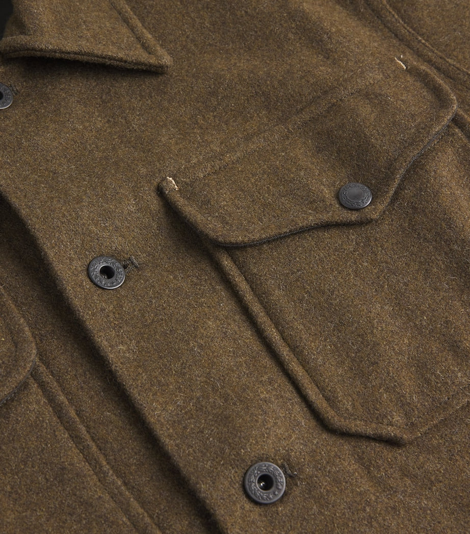 Ralph Lauren Collection Green Double RL Wool-Blend Overshirt