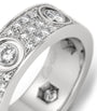 White Gold and Diamond LOVE Ring