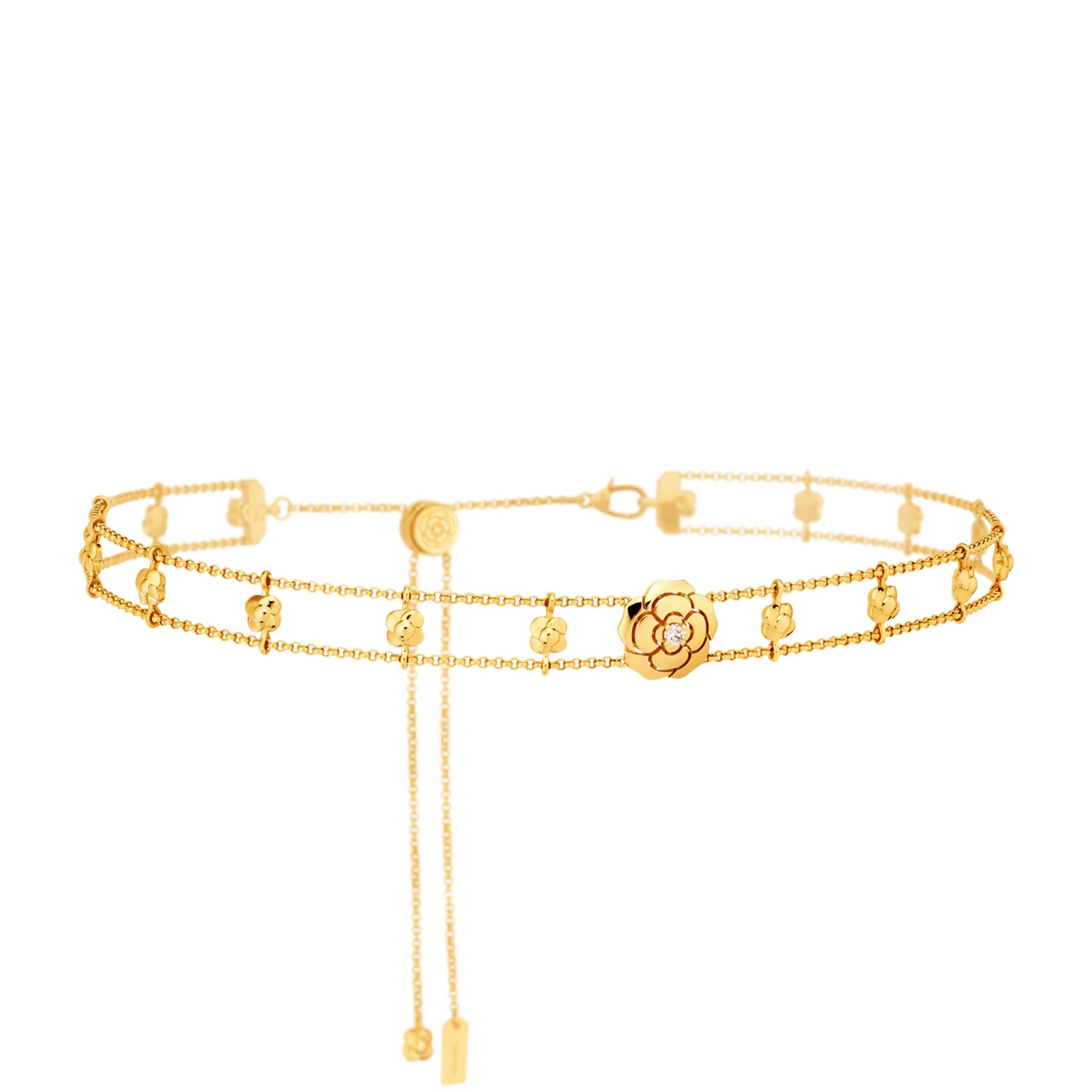 CHANEL Yellow Gold and Diamond Extrait de Camélia Supple Choker