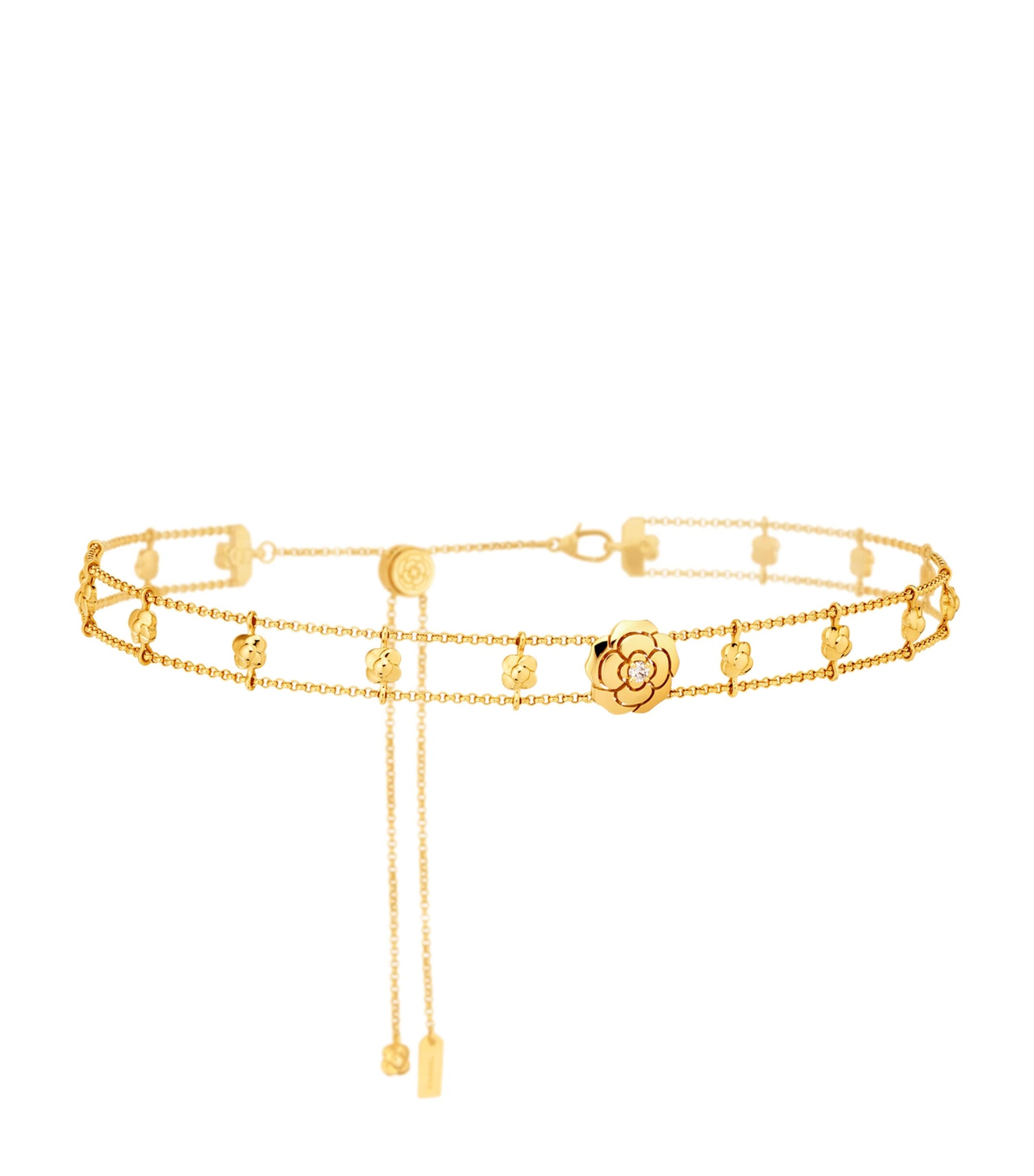 CHANEL Yellow Gold and Diamond Extrait de Camélia Supple Choker