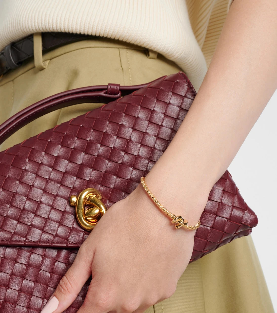 Bottega Veneta - Knot gold-plated sterling silver bracelet