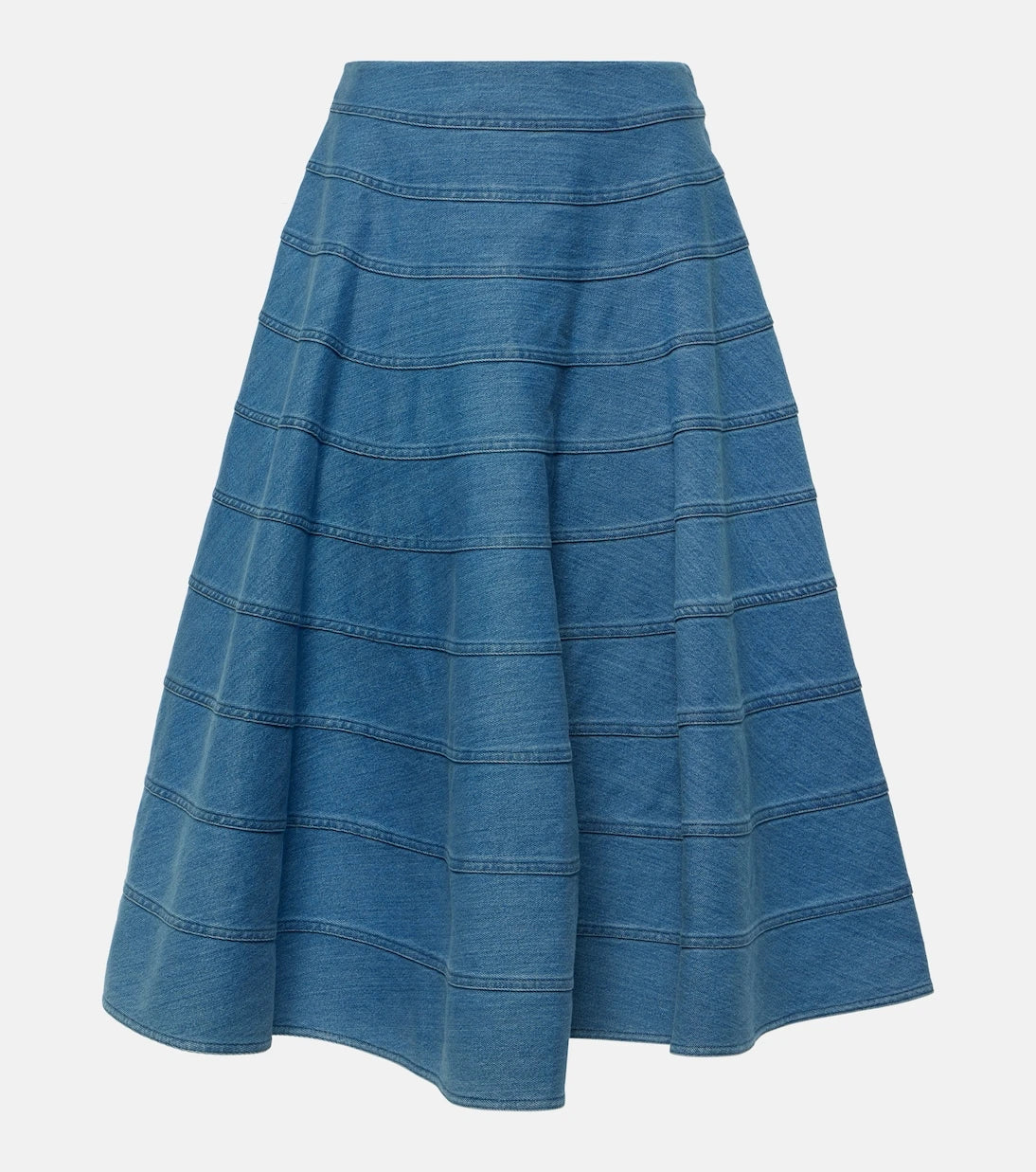 Altuzarra - Grace paneled denim midi skirt