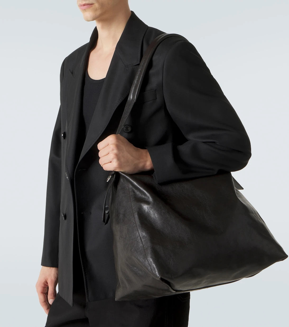 Lemaire - Belted leather shoulder bag