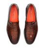 Crocodile Leather Carlos Penny Loafers