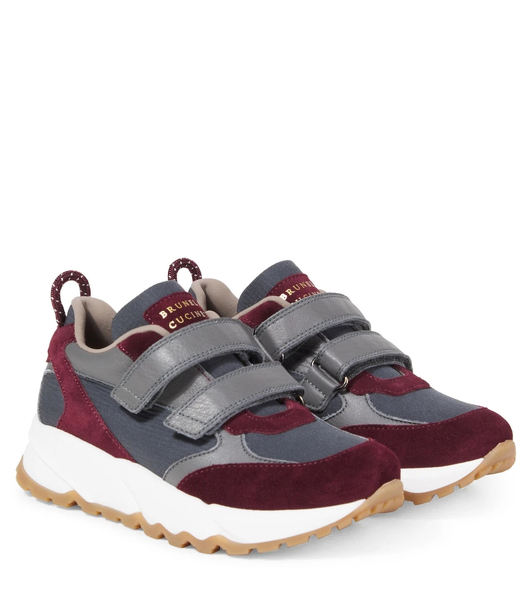 Brunello Cucinelli Kids - Suede-trimmed sneakers