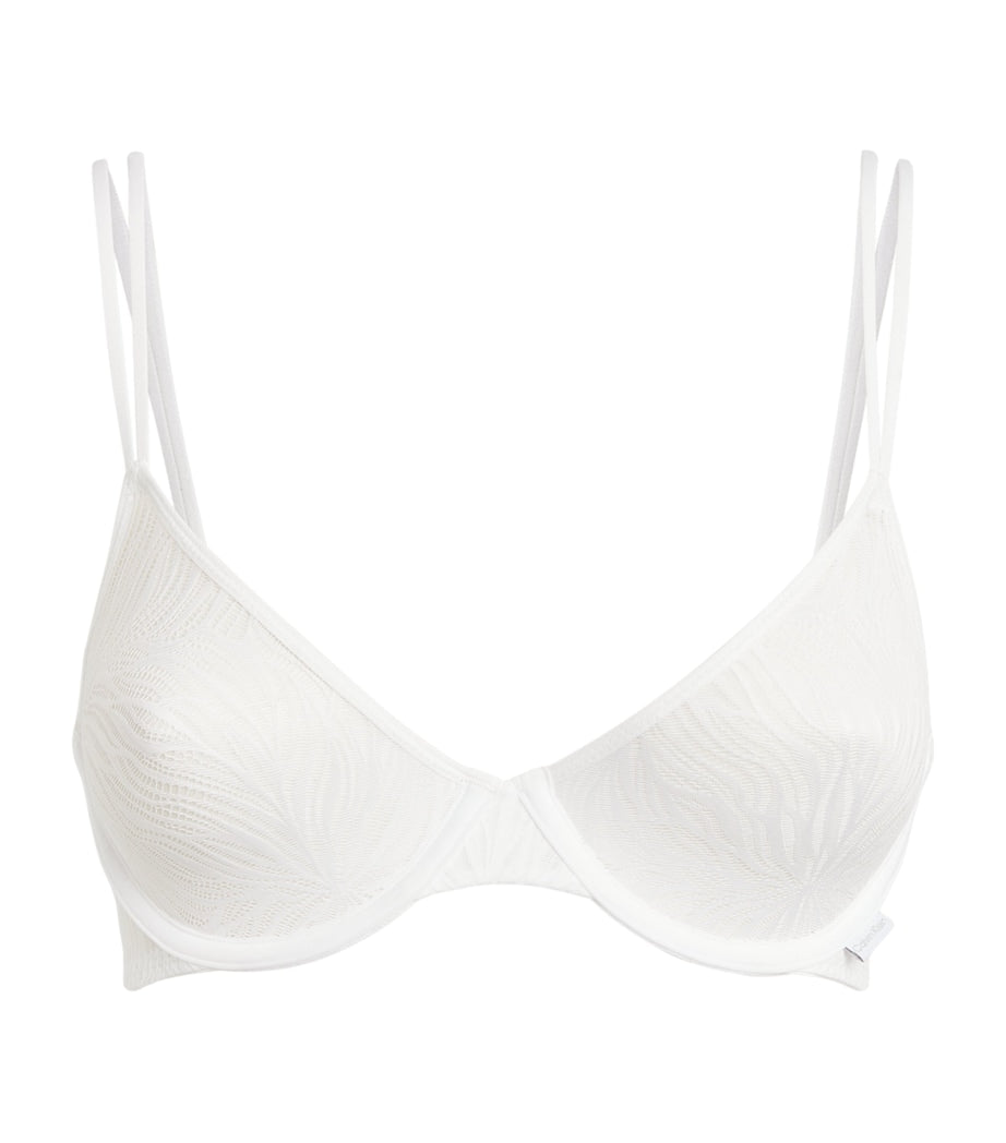 Calvin Klein White Sheer Marquisette Demi Bra