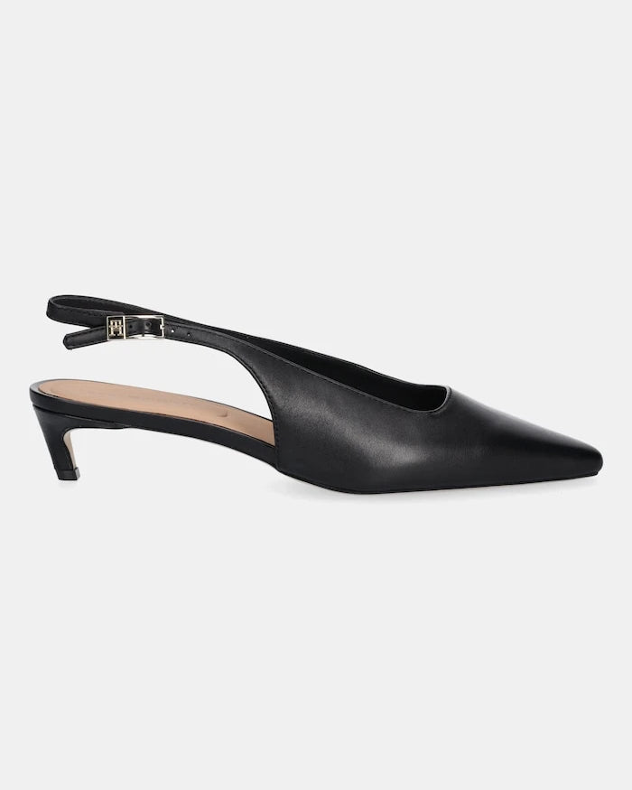 Tommy Hilfiger SQUARED TOE KITTEN SLINGBACK Deri Ayakkabı