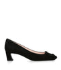 Roger Vivier Black Suede Belle Vivier Trompette Pumps 45