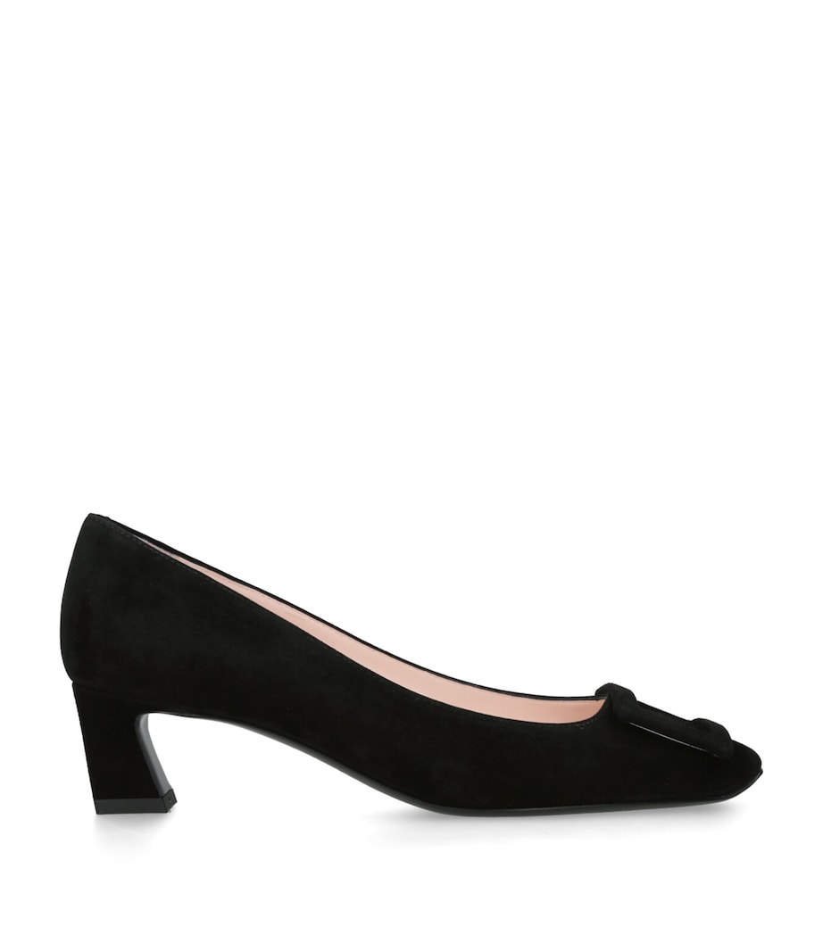 Roger Vivier Black Suede Belle Vivier Trompette Pumps 45